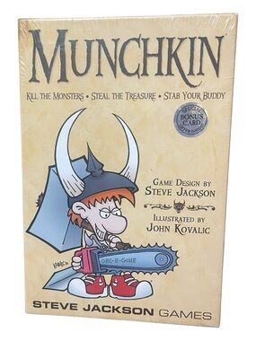Munchkin Board Game Factory Sealed New 1408 Steve Jackson Special Bonus Card